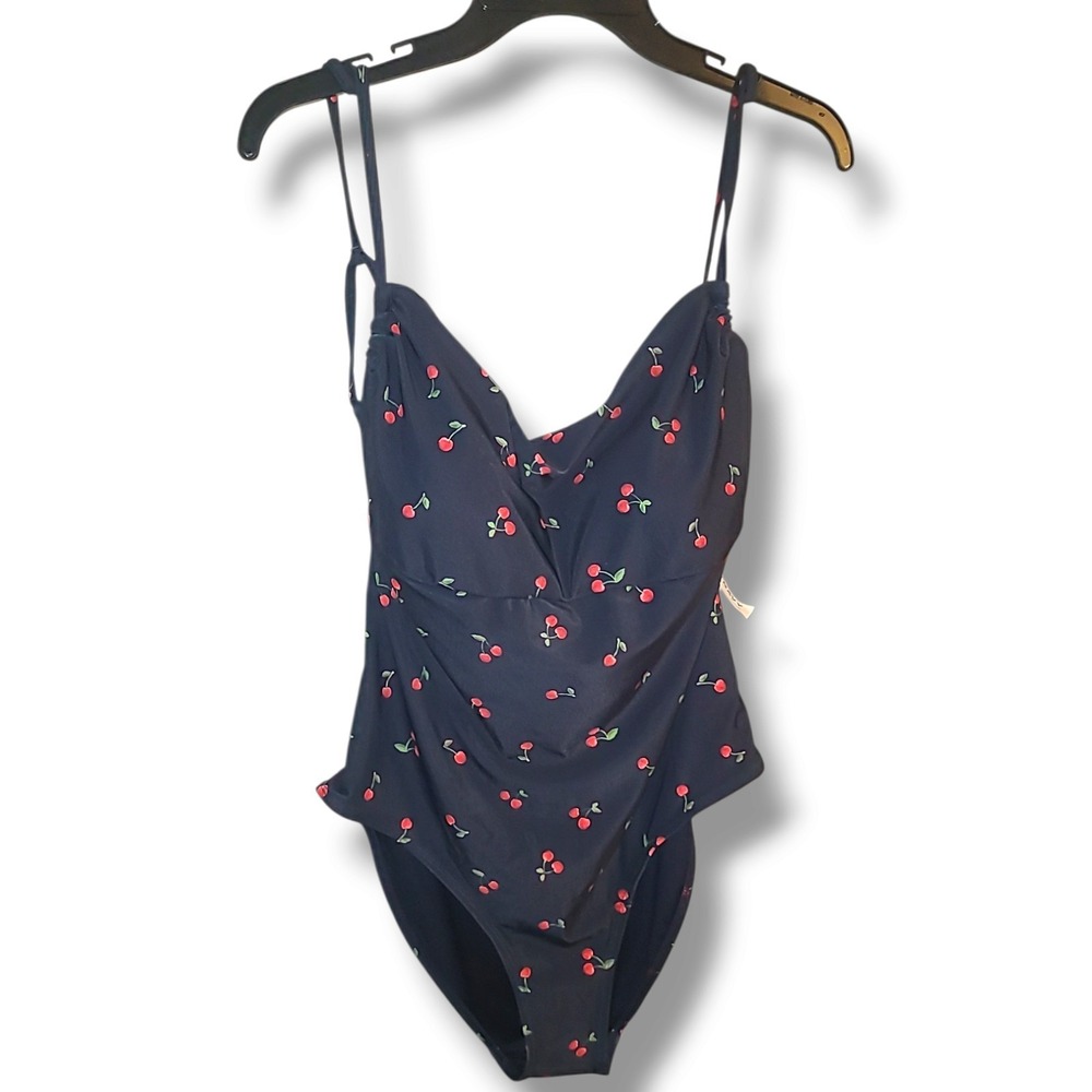 NWT Old navy Cherry Navy One-piece Plus Size Swim Suit Size XL
